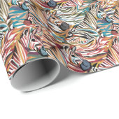 Cool Zebra Print Abstracte Generic Gift Wrap Cadeaupapier (Rol Hoek)