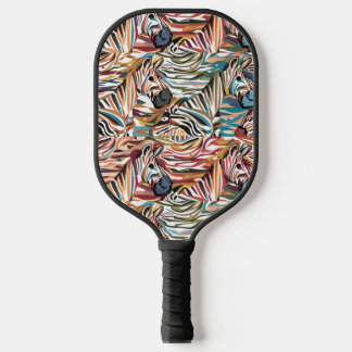 Cool Zebra Print Abstracte kunst Pickleball Paddle