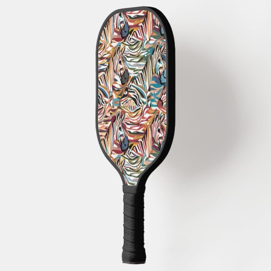 Cool Zebra Print Abstracte kunst Pickleball Paddle (Links)