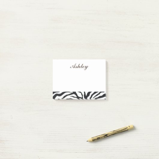 Cool Zebra Print Post-it® Notes (Op bureau)