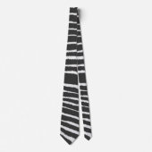 Cool Zebra Print Striped Stropdas (Voorkant)