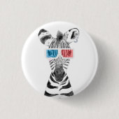 Cool Zebra   Ronde Button 3,2 Cm (Voorkant)