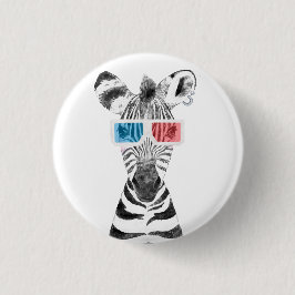 Cool Zebra Ronde Button 3,2 Cm