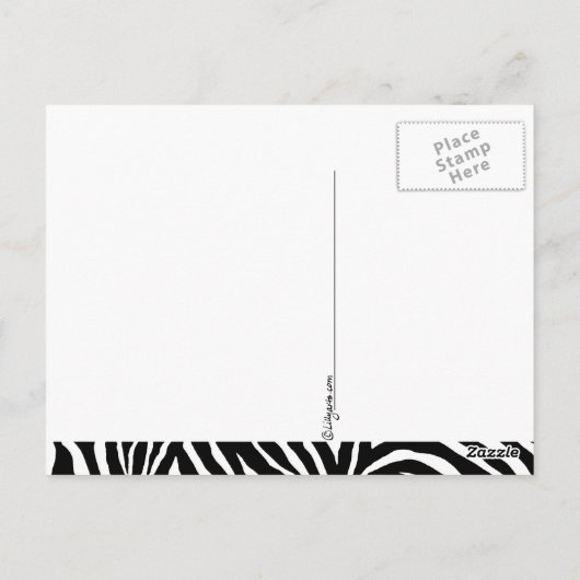 Cool Zebra Stripes Card Briefkaart (Achterkant)