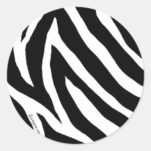 Cool Zebra Stripes Ronde Sticker