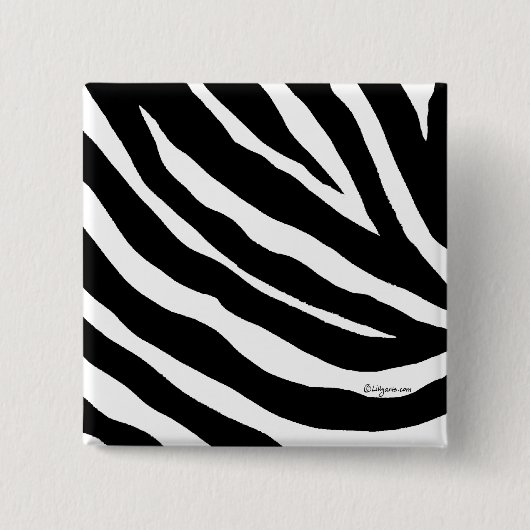 Cool Zebra Stripes Square Pin Vierkante Button 5,1 Cm (Voorkant)