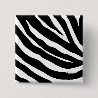 Cool Zebra Stripes Square Pin Vierkante Button 5,1 Cm