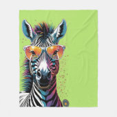 Cool Zebra Vibes Fleece Deken (Voorkant)