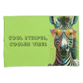 Cool Zebra Vibes Kussensloop (Voorkant-Rechts)