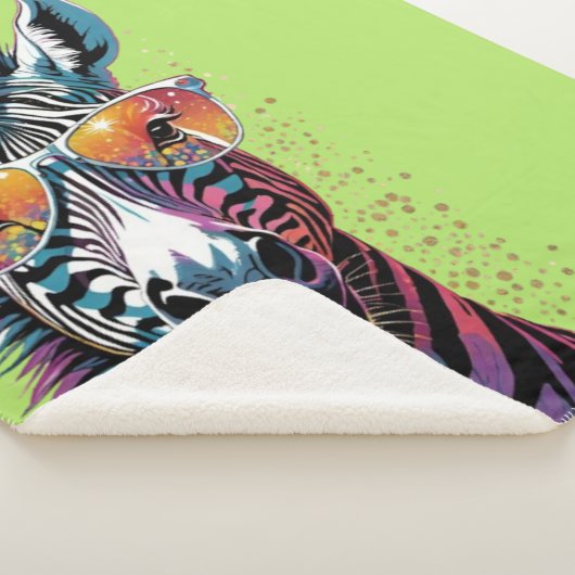 Cool Zebra Vibes Sherpa Deken (3/4)