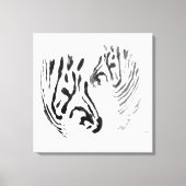 Cool Zebra Wildlife Art Custom Color Canvas Afdruk (Voorkant)