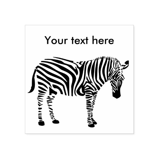 Cool Zebra Wildlife Rubberstempel (Afrduk)