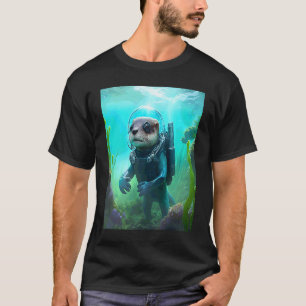 Cool Zee Otter Kostuum Scuba Diving Otter 2 T-shirt