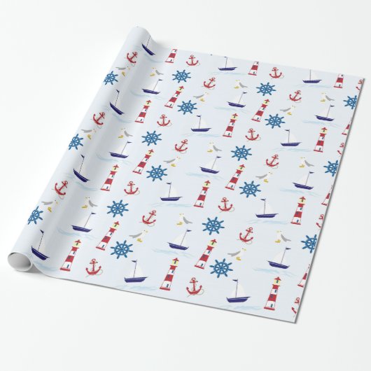 Cool Zee Symbolen Cadeaupapier (Uitgerold)