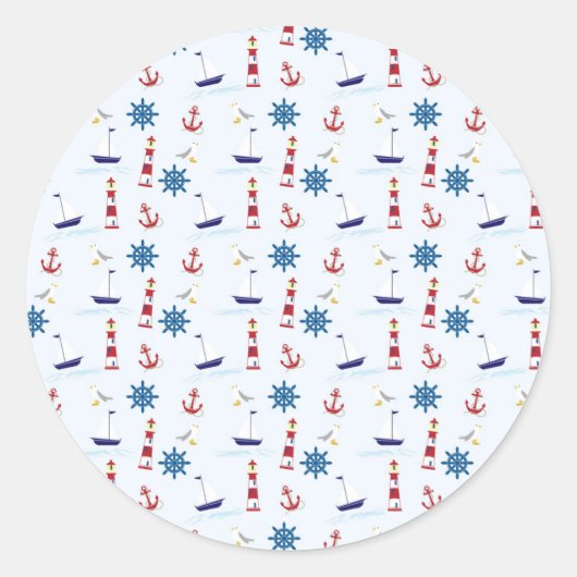 Cool Zee Symbolen Ronde Sticker (Voorkant)