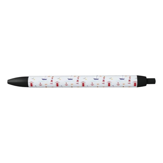 Cool Zee Symbolen Zwarte Inkt Pen (Voorkant)