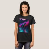 Cool Zeeotter Synthwave Zwervende Otter  1 T-shirt (Voorkant volledig)