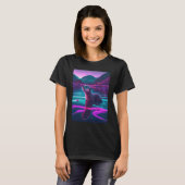 Cool Zeeotter Synthwave Zwervende Otter 2 T-shirt (Voorkant volledig)