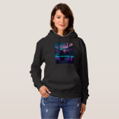 Cool Zeeotter Synthwave Zwervende Otter  3 Hoodie (Voorkant volledig)