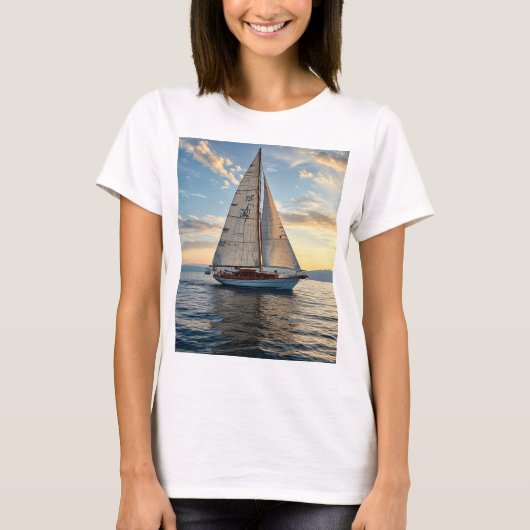 Cool zeilboot T-shirt (Voorkant)