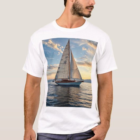 Cool zeilboot T-shirt (Voorkant)