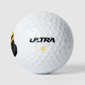 Cool Zelfverzekerde Emoji Leren Jas Golfballen (Logo)