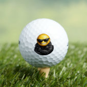 Cool Zelfverzekerde Emoji Leren Jas Golfballen (Insitu Shirt)