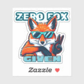 Cool Zero Fox gegeven Sticker (Vel)
