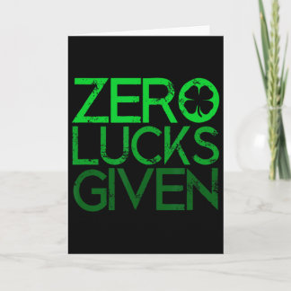 Cool Zero Geluk Gegeven Grappige Shamrock Klaver S Kaart