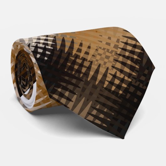 Cool Zigzag Patroon met meerdere kleuren Stropdas (Opgerold)