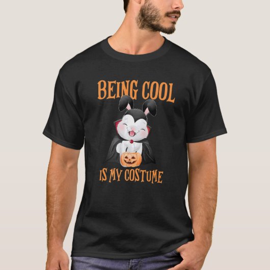 Cool zijn is mijn kostuum fun Bunny Pumpkin Hwe T-shirt (Voorkant)