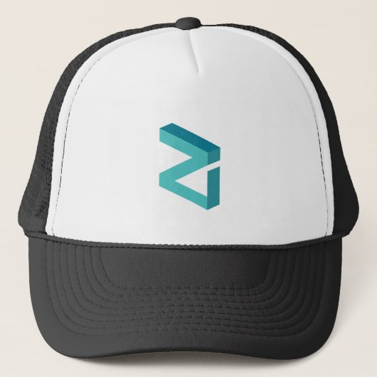 Cool Zilliqa Cryptocurrency Muntteken Trucker Pet (Voorkant)