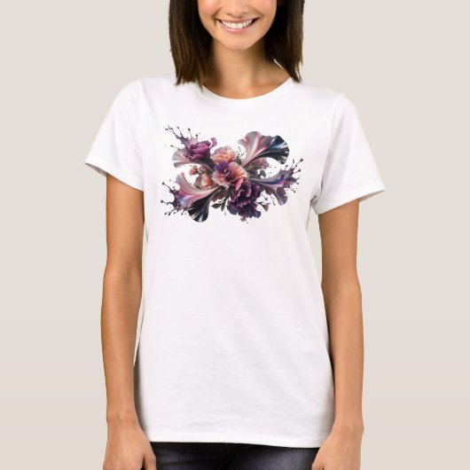 Cool Zilver ABSTRACTE KUNST Grafische T-shirt (Voorkant)