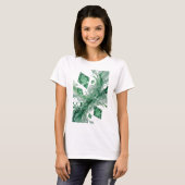 Cool Zilver ABSTRACTE KUNST Maatwerk T-shirt (Voorkant volledig)