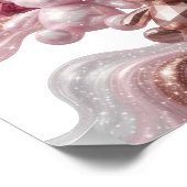 Cool Zilver ABSTRACTE KUNST Modern Design Poster (Hoek)