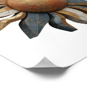 Cool Zilver ABSTRACTE KUNST Ontwerp v2 Poster (Hoek)
