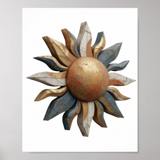Cool Zilver ABSTRACTE KUNST Ontwerp v2 Poster (Voorkant)