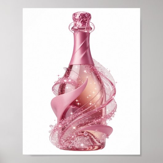 Cool Zilver CHAMPAGNE GLAMOUR Poster (Voorkant)