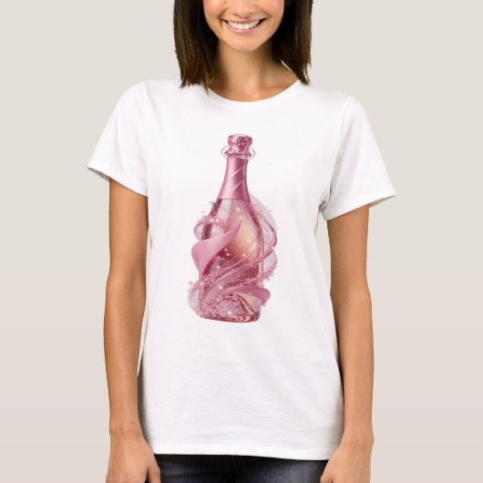 Cool Zilver CHAMPAGNE GLAMOUR Statement T-shirt (Voorkant)