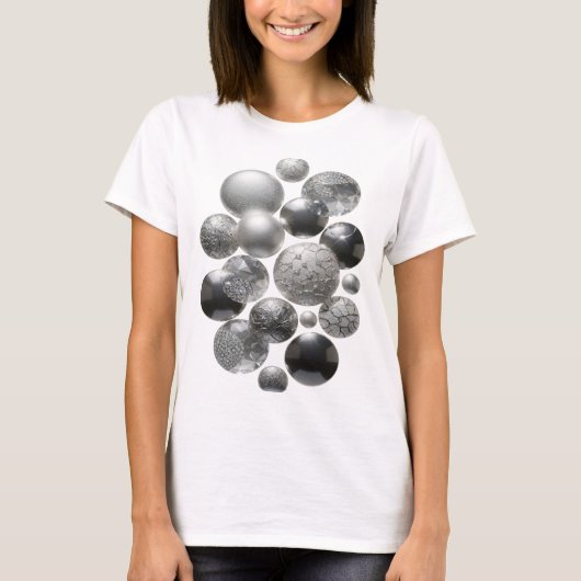 Cool Zilver EDELSTEEN SIERADEN Draagbare Kunst T-shirt (Voorkant)