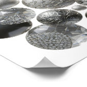 Cool Zilver EDELSTEEN SIERADEN Poster (Hoek)