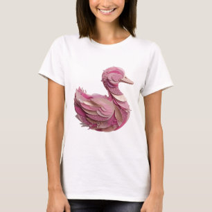 Cool Zilver GLAMOUR ROZE Zwaan Stout Ontwerp T-shirt