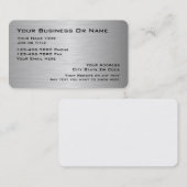 Cool Zilver Metallic visitekaartjes (Voorkant / Achterkant)