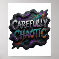 Cool Zilver VOORZICHTIG CHAOTISCH Artistiek Motief