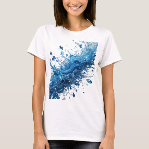 Cool Zilver WATER SPLASHES Slogan T-shirt