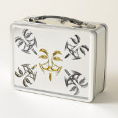 Cool Zilver Zwart Goud Gezicht Maskers (Achterkant)