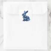 Cool Zilveren BLAUWE KONIJN Sticker Grafisch (Tas)