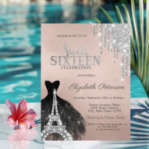 Cool Zilveren Glitter Druppels Zwarte Jurk Sweet 1