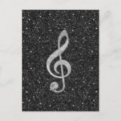 Cool zilveren glitter-schuurbedekking verdrievouwb briefkaart (Voorkant)