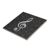 Cool zilveren glitter-schuurbedekking verdrievouwb tegeltje (Zijkant)